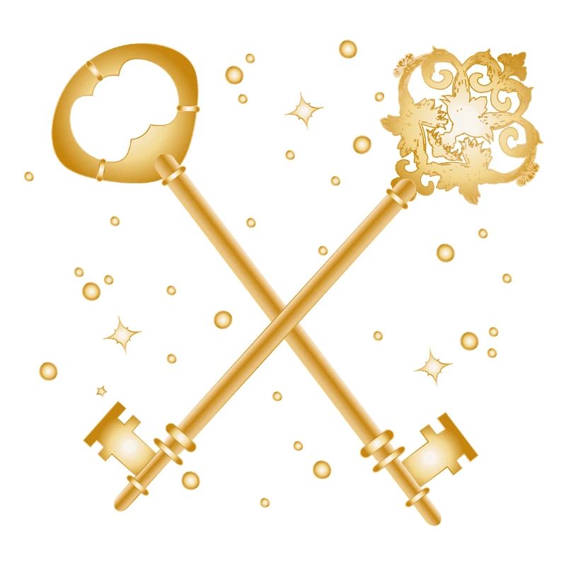 Croix Dorée Antique Clé Design