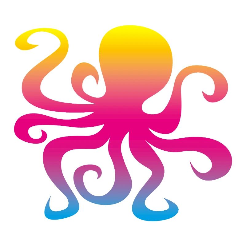Oktopus Tintenfisch farbenfroh Regenbogen Kinder