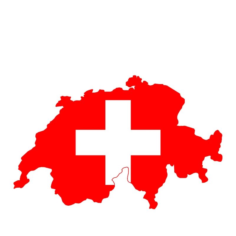 Switzerland Flag Map