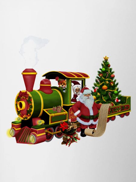 Santa avec un train