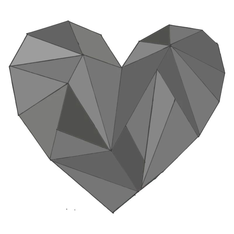 coeur nuances de gris