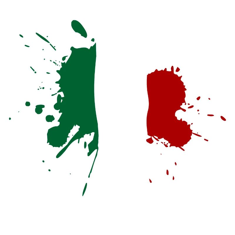 Italien Flagge Fleckendesign