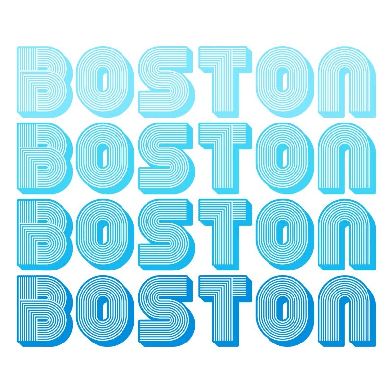 Boston Repeat Pattern Blue Gradient