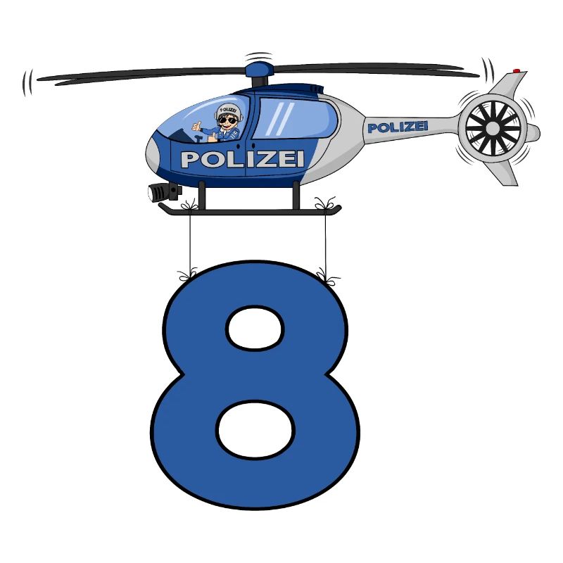 Polizei Hubschrauber 8. Geburtstag