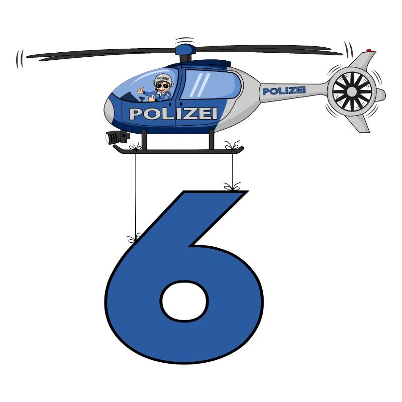 Polizei Hubschrauber 6. Geburtstag