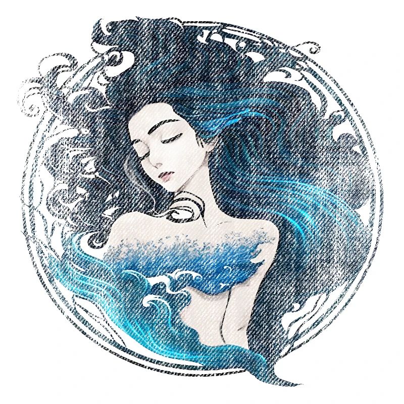 Femme sirène sirène usagée endormie