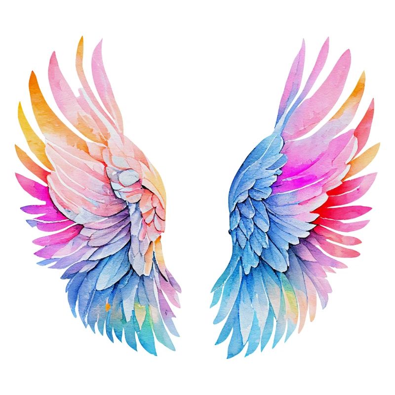 Ailes d’ange arc-en-ciel