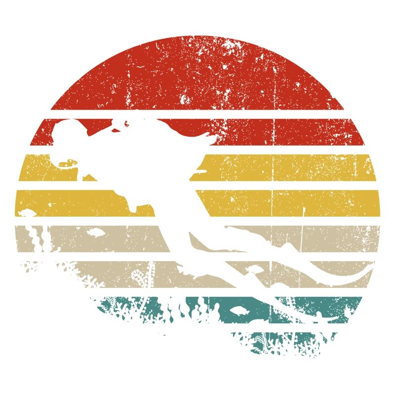 Retro Sunset Surf Silhouette