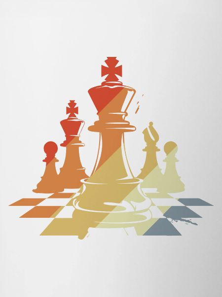 Chess Pieces Sketch Retro