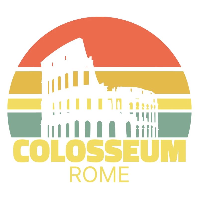 Kolosseum Rom Retro-Silhouette