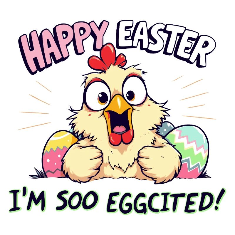 frohe Ostern happy easter i am eggcited