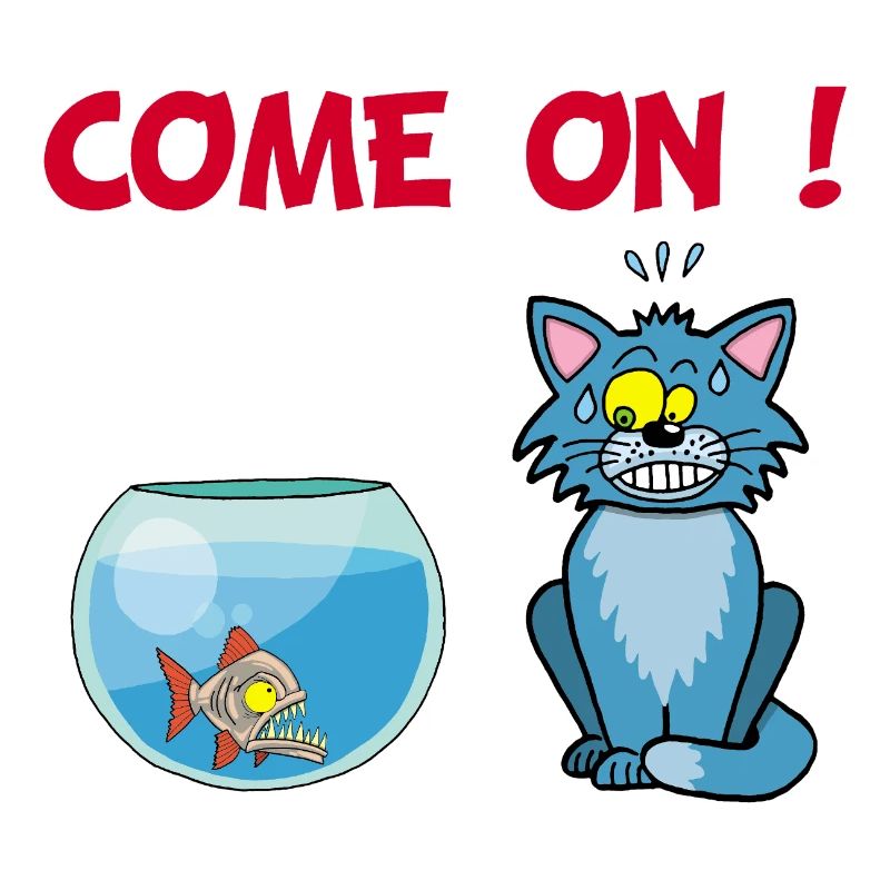 Chat et piranha