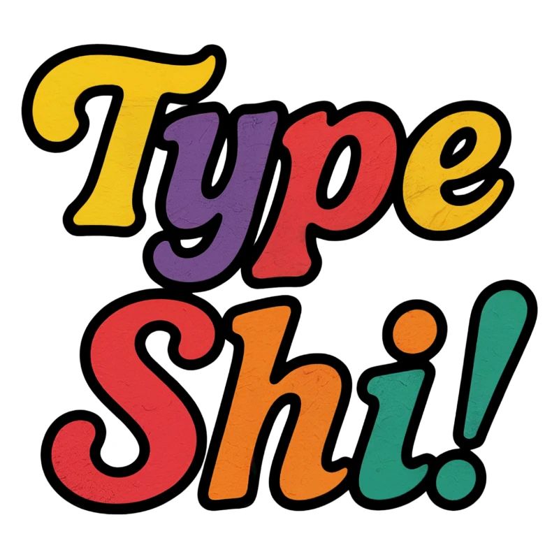 Type Shi! – Colorful, Trendy & Bold Text Design