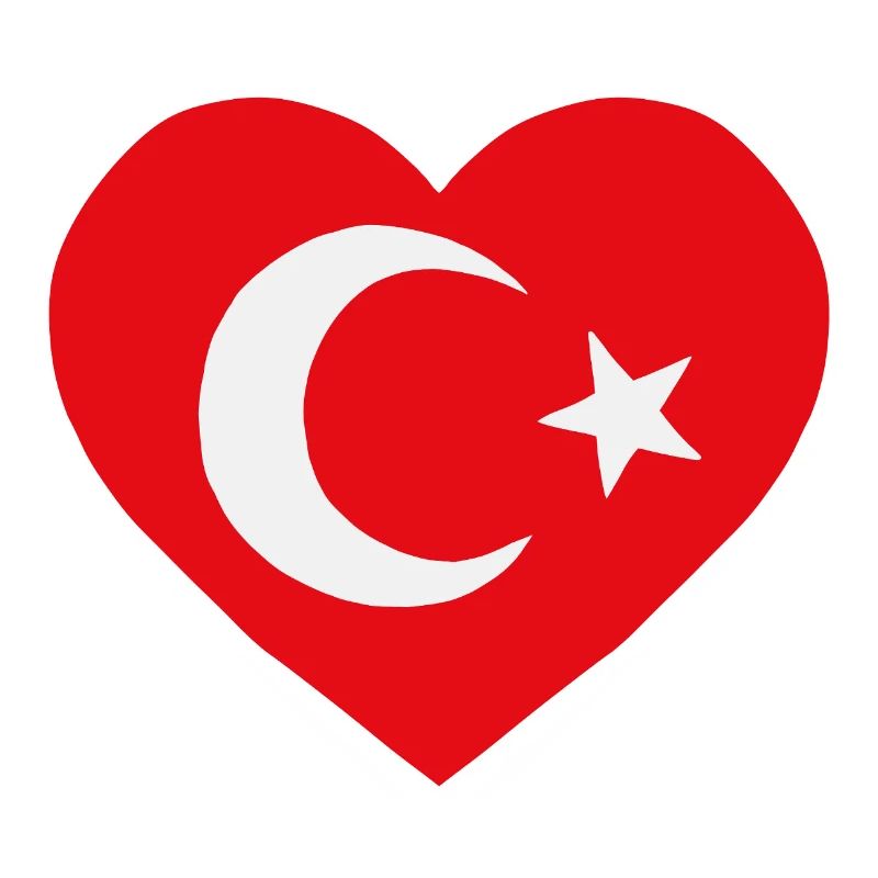 Cœur drapeau turc