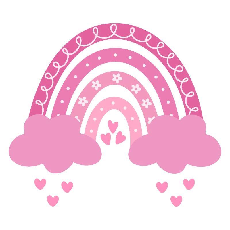 Boho arc-en-ciel rose fille naissance bébé douche de bébé