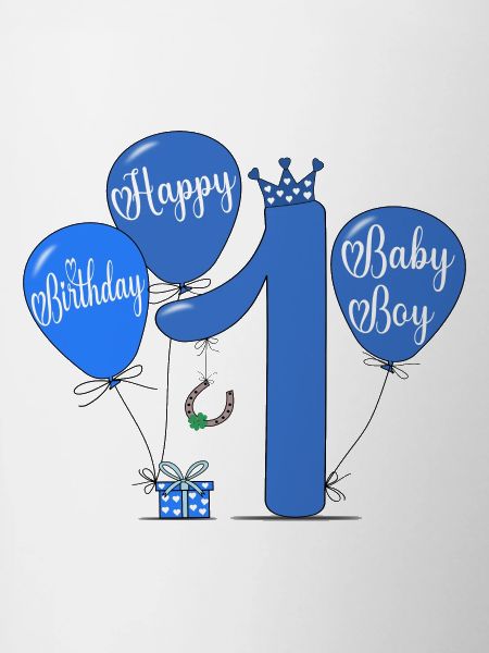 1 Hapy Birthday Balloon