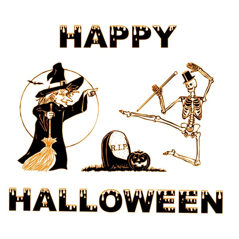 Sorciers d’Halloween effrayants et conception de squelette