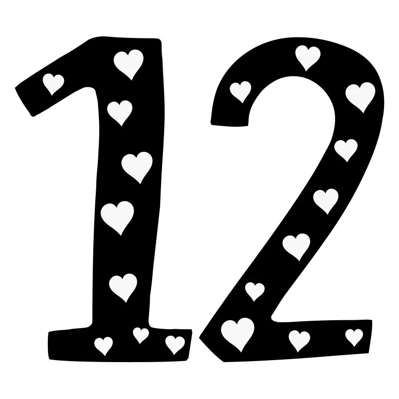 12 anniversaire avec coeur