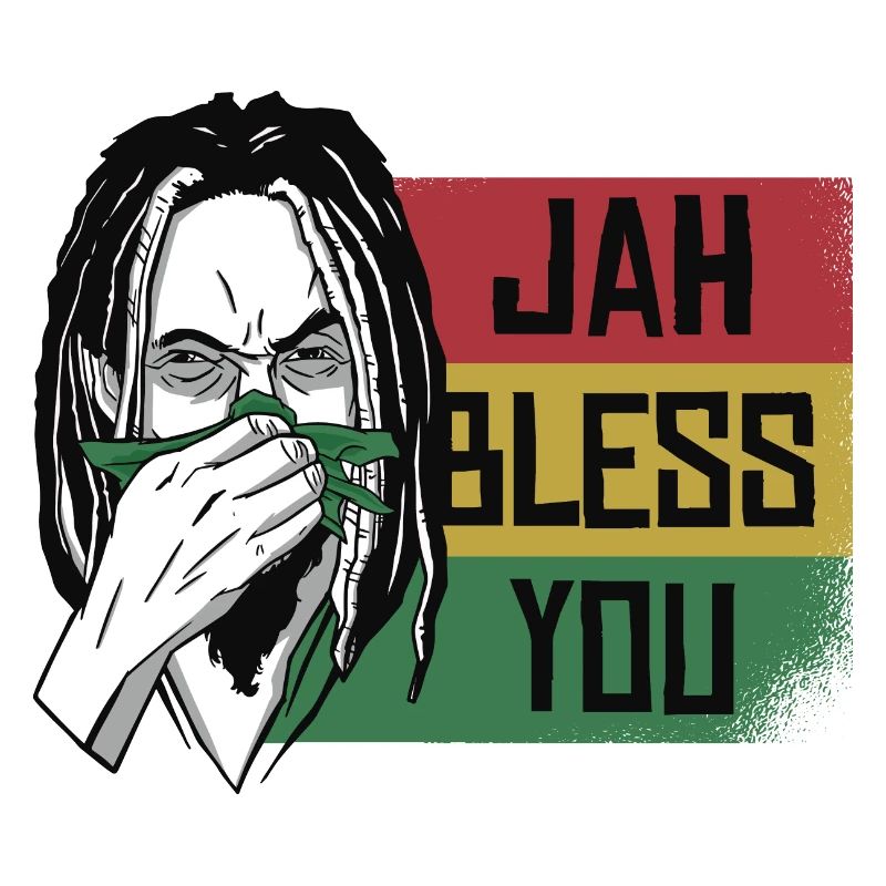 Jah Bénissez-vous Graphique rastafari