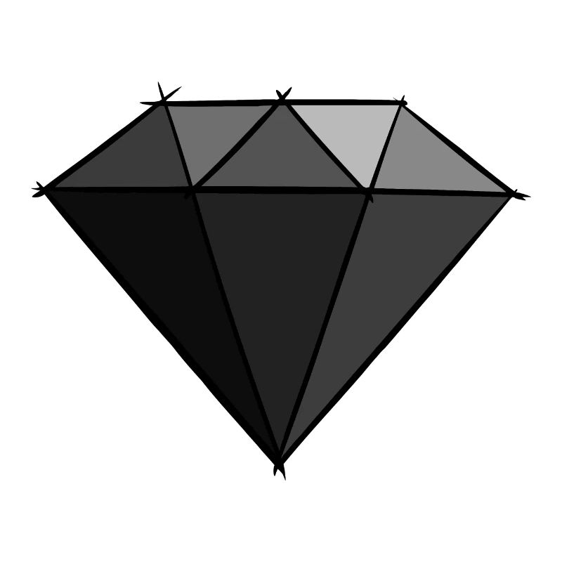 Gemstones: Black Diamond Drawing / Symbol.
