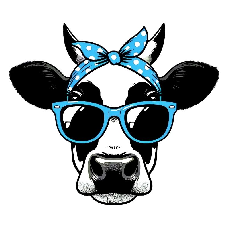 Kuh mit Sonnenbrille