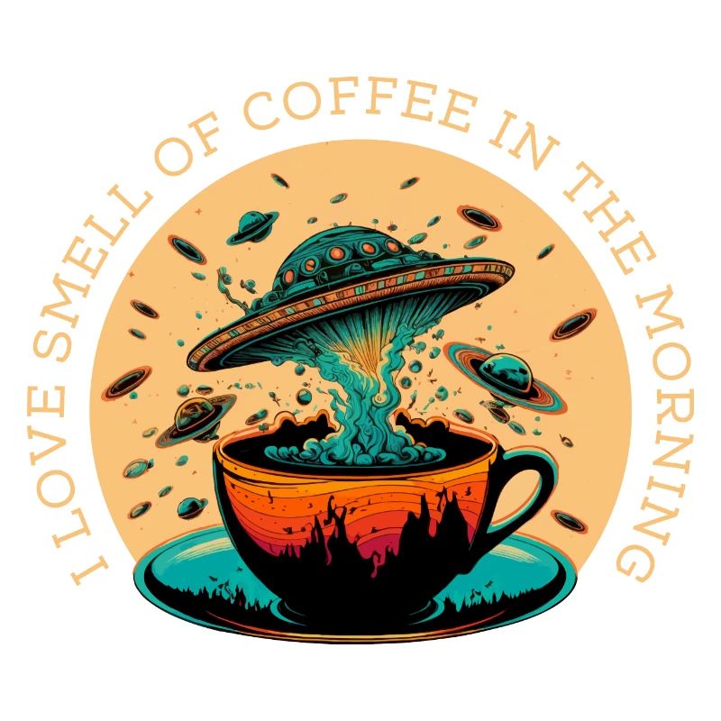 Ich liebe den Geruch Von Kaffee Am Morgen