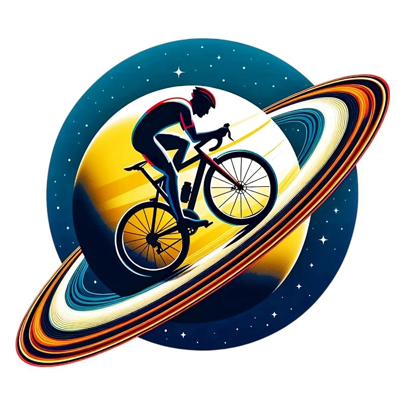 Cycliste sur Saturne
