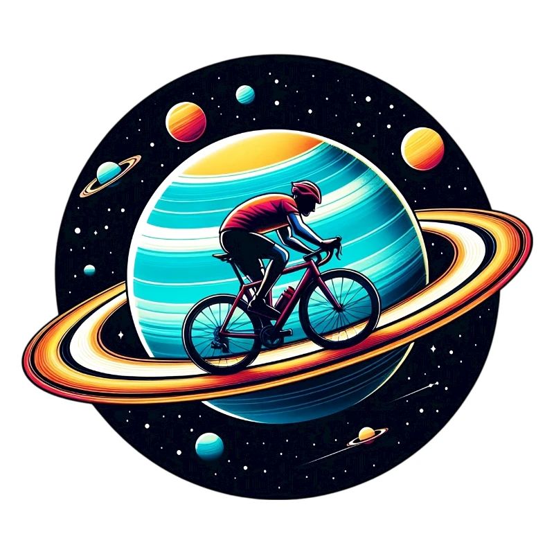 Radfahrer auf dem Saturn