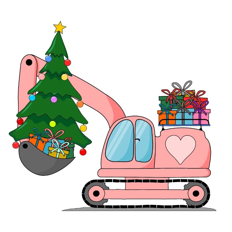 Bagger Weihnachten Rosa