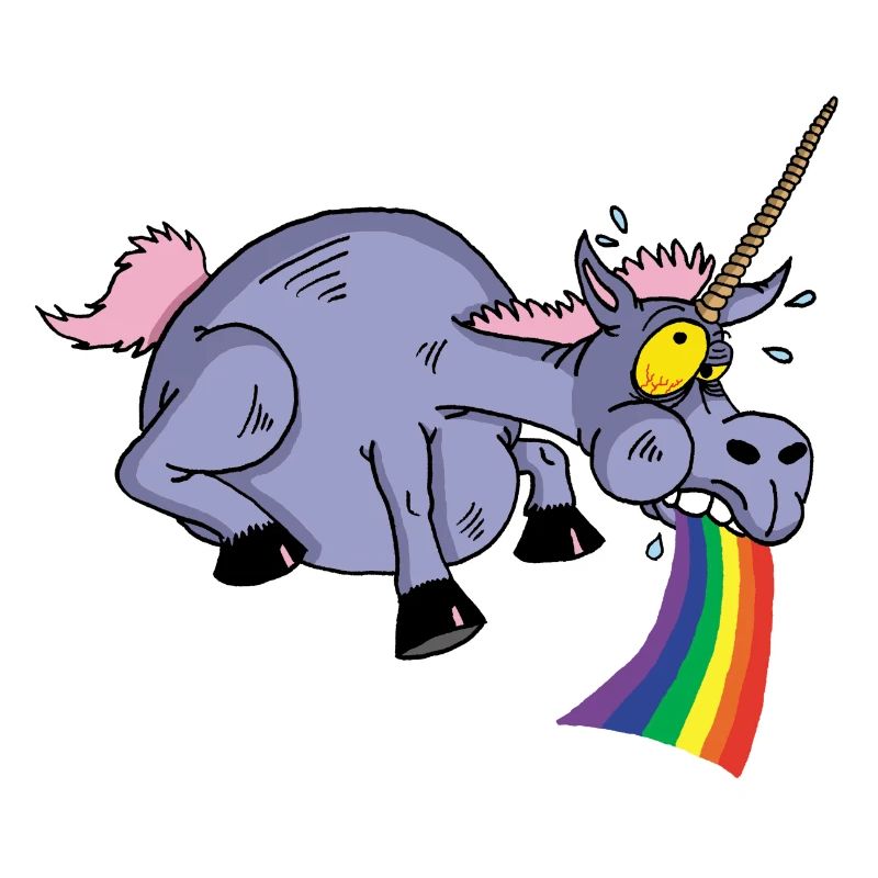 Übergewichtiges Einhorn