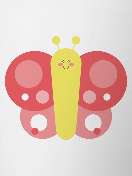 Tender and stylized butterfly