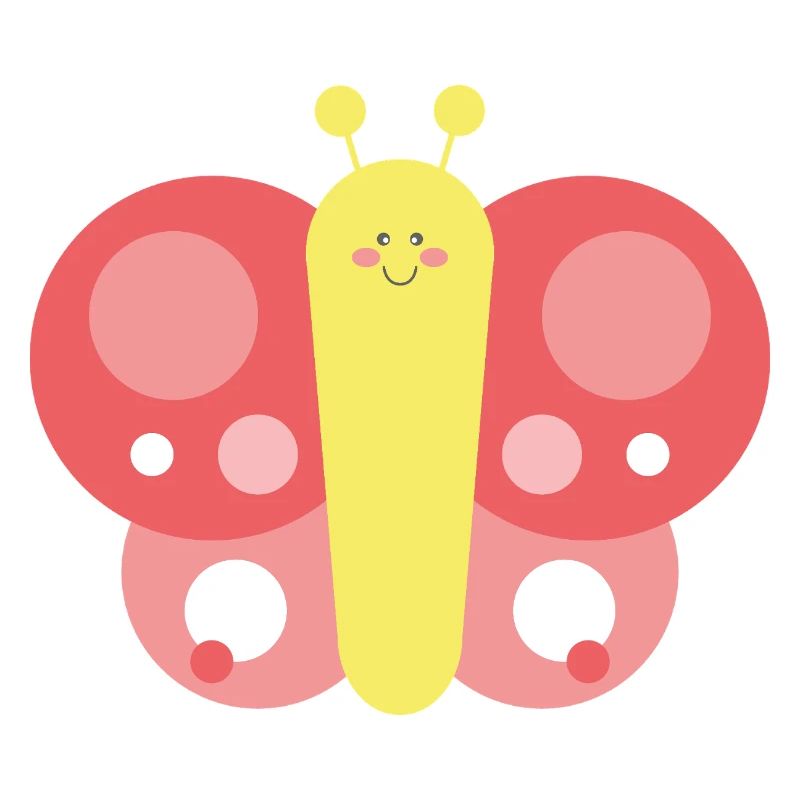 Tender and stylized butterfly