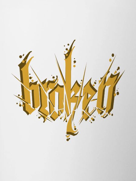 Broken Calligraphy Dark Lettering