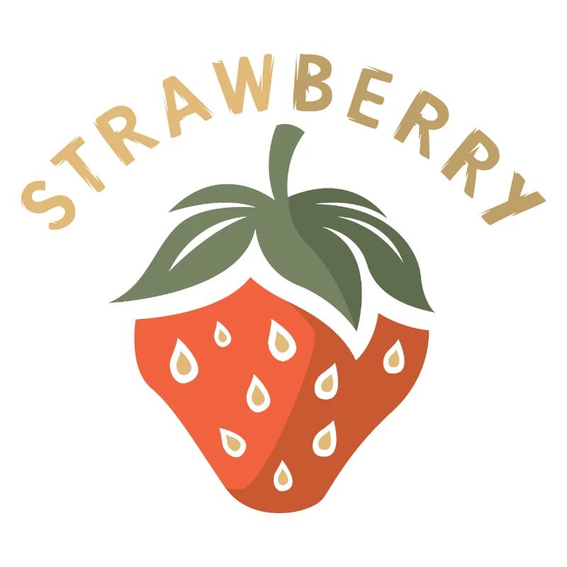 Strawberry Logo Symbol - Früchte im Comic Stil