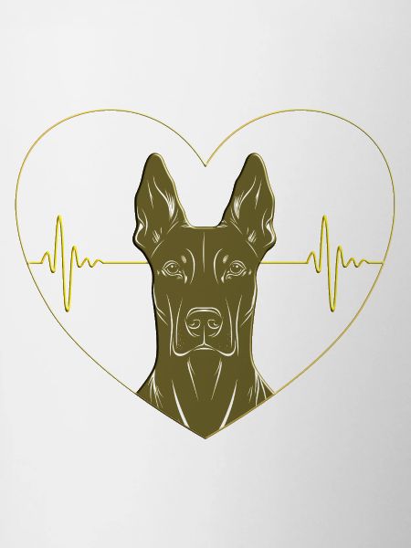 Heart Doberman – Gold & Heartbeat
