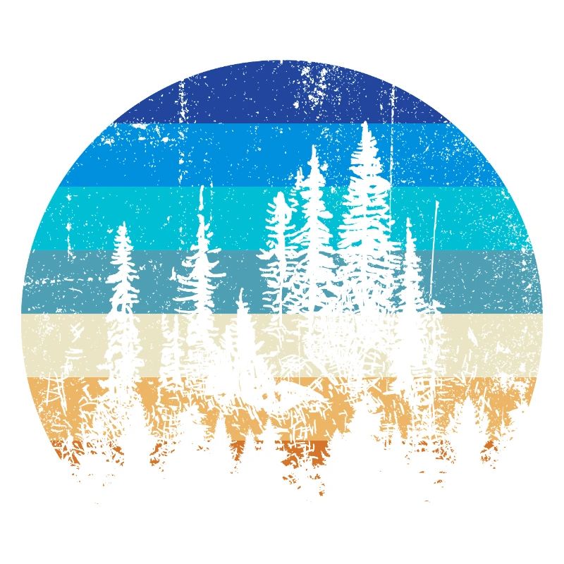 Sunset Forest Silhouette Imprimer