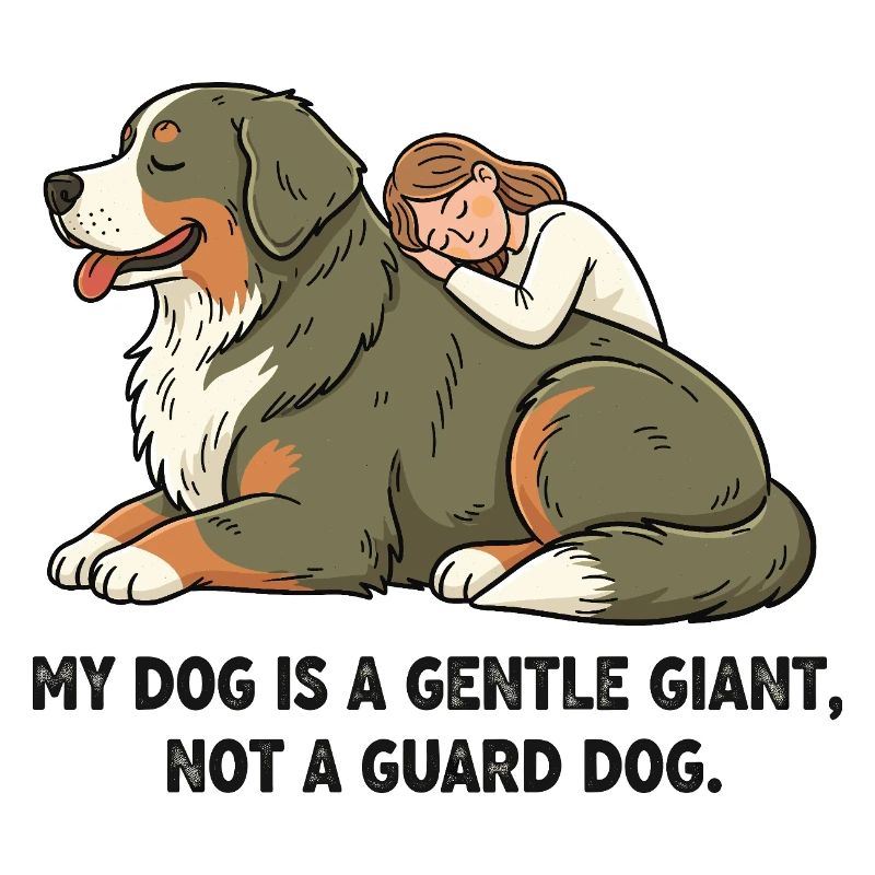 Mon chien est un gentil géant, pas un chien de garde.