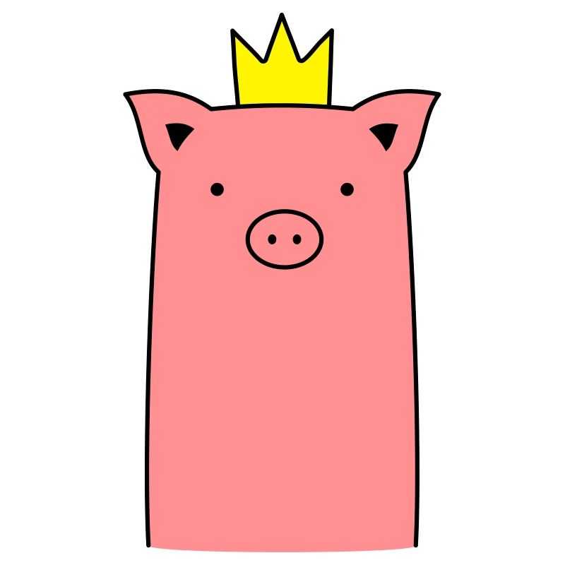 Sau Ferkel Schweinchen mit Krone Geschenk