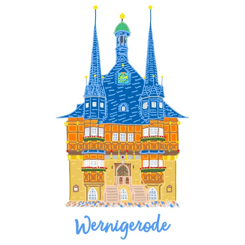 Wernigerode, town hall, half-timbered house East Germany