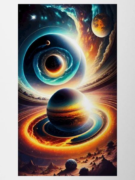 Universe with planet