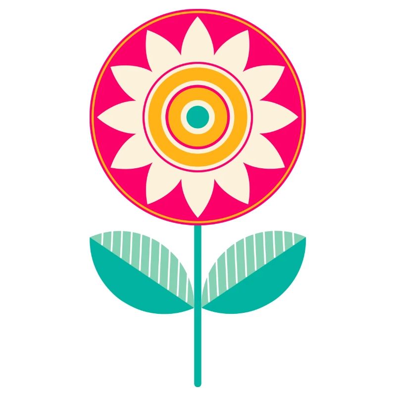 Fleur colorée mignonne