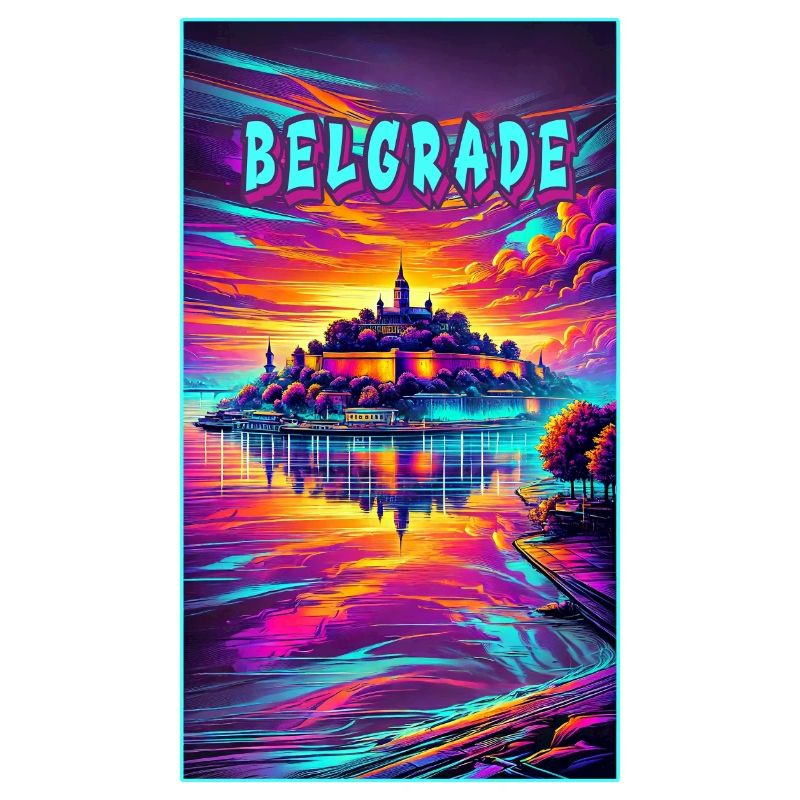Motif souvenir de Belgrade, Serbie