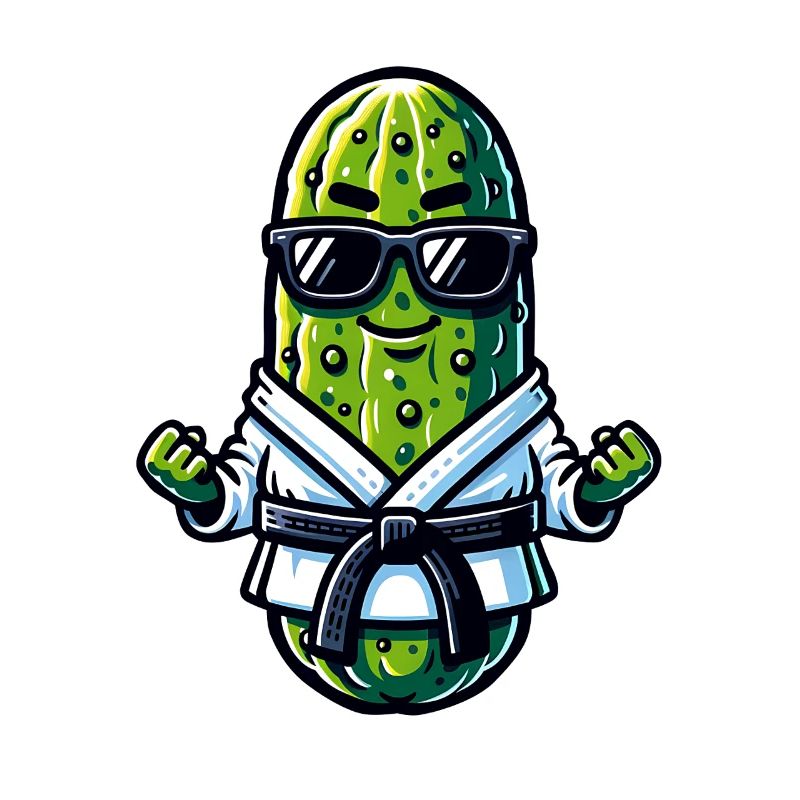 Karate Gurke Mit Sonnenbrille