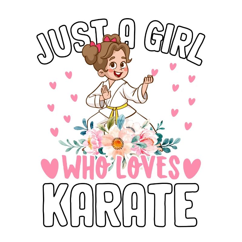 Nur ein Mädchen, das Karate liebt