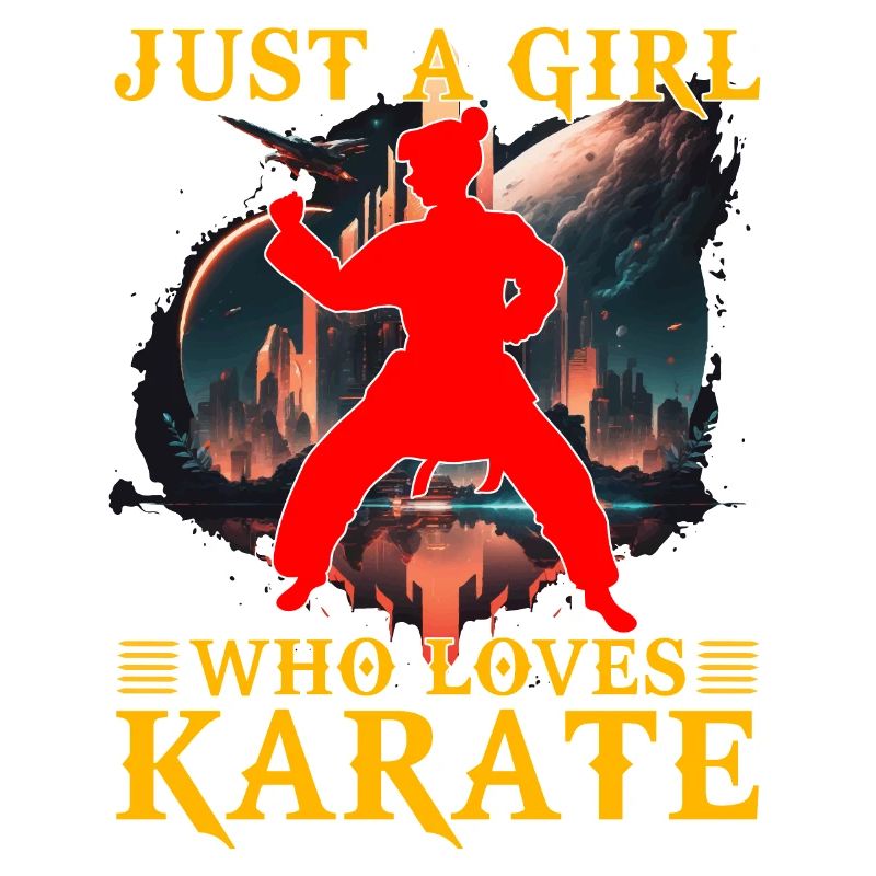 Nur ein Mädchen, das Karate liebt
