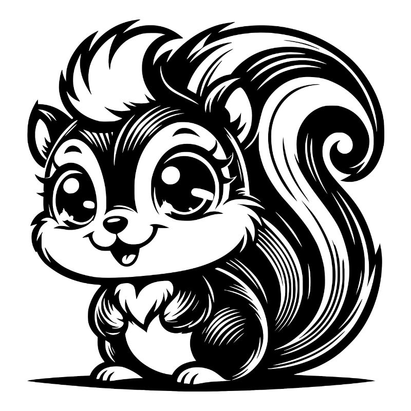 Cute smiling squirrel with huge eyes