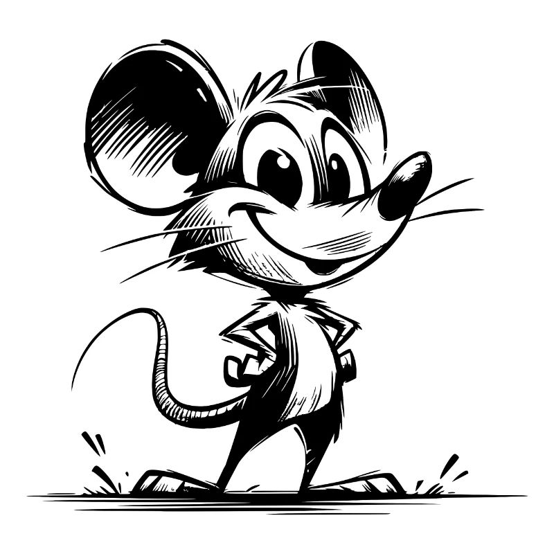 Stolze Kinder Maus mit riesigen Ohren
