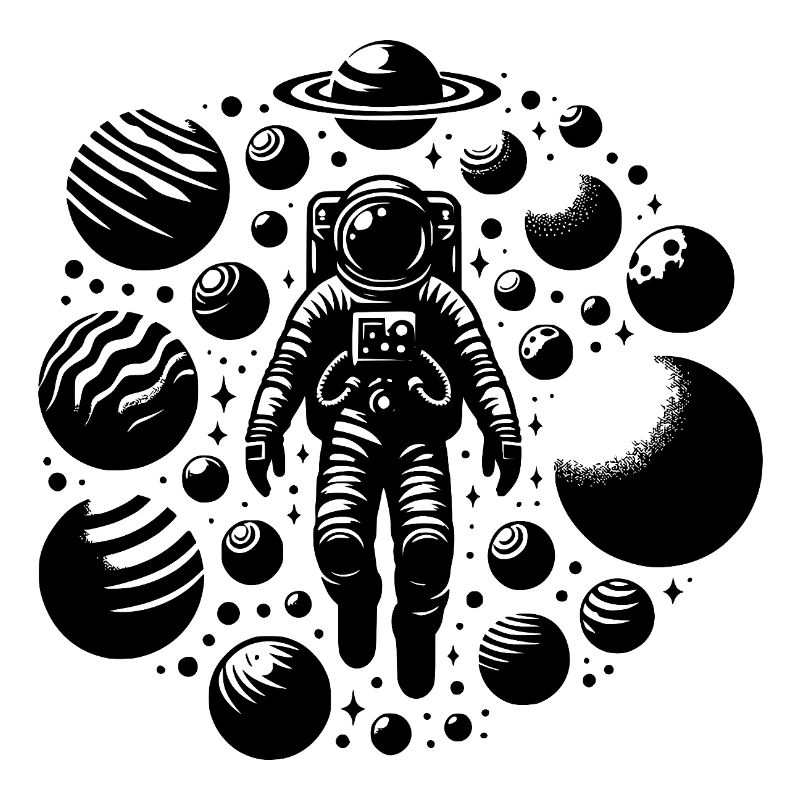 L’astronaute dérive dans l’univers