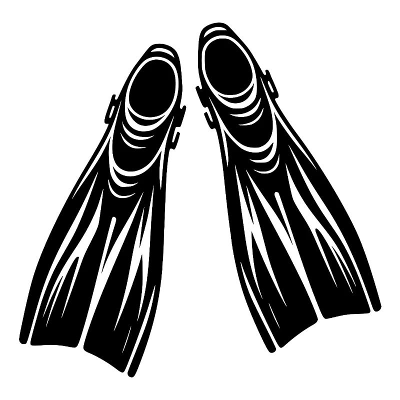 Style de logo de tatouage d’ailerons de plongée