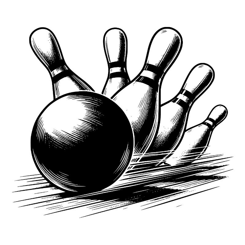 Pins im Visier Bowlingduell Präzision Bowling Wurf